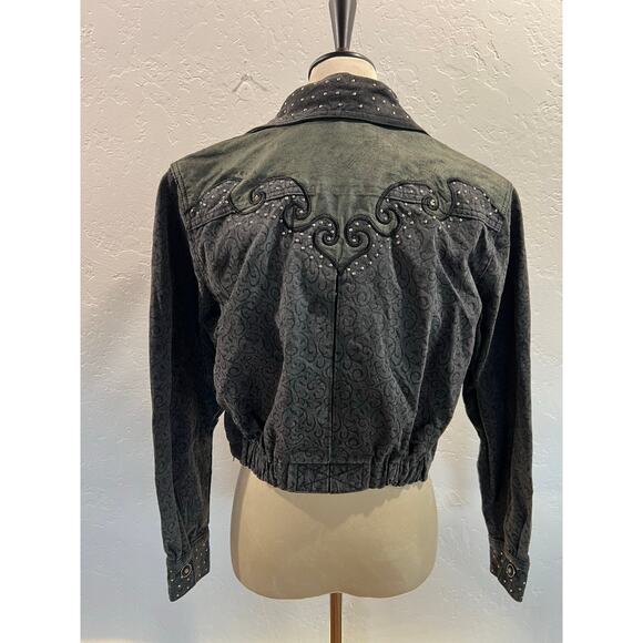 Vintage 80s/90s Caché Studded Cropped Jacket – XS – Rare Find - Picture 2 of 16